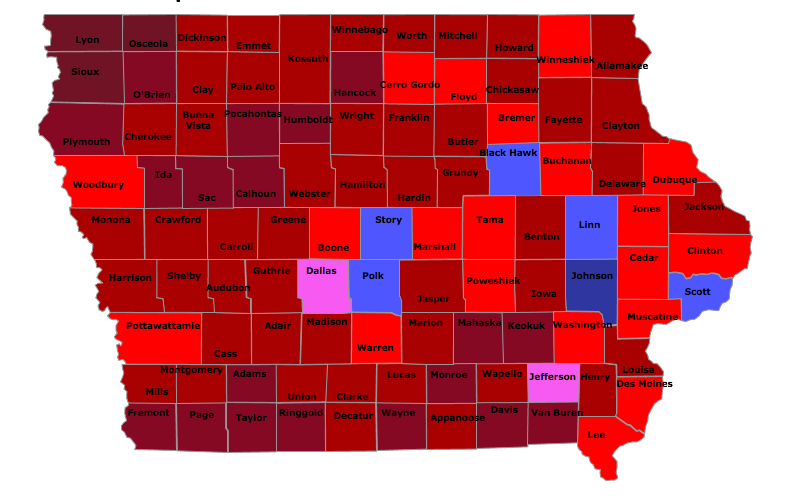 Is Iowa considered a red or blue state? - Quora